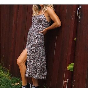 Volcom Bloom Shakalaka Floral Midi Dress Small